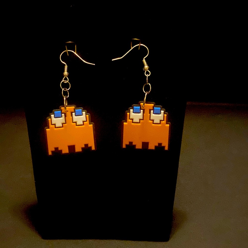 NTW PAC-MAN Orange Ghost Earring
